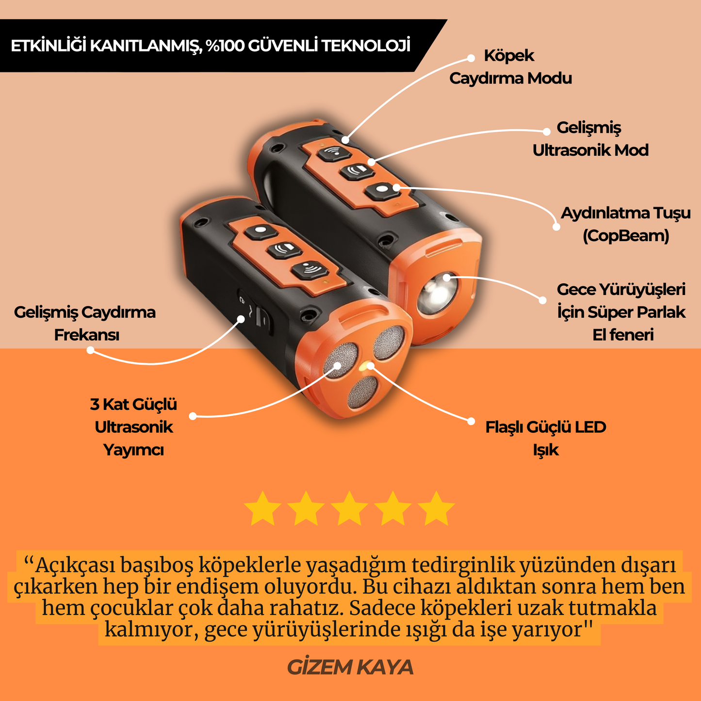 Ultrasonik Köpek Kovucu ve Eğitici NPS Alpha Pro